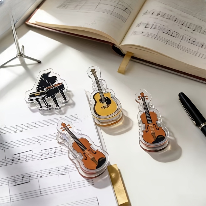 Musical Instrument Coloring Pages - 5pcs Music Clip Mini Clip Acrylic