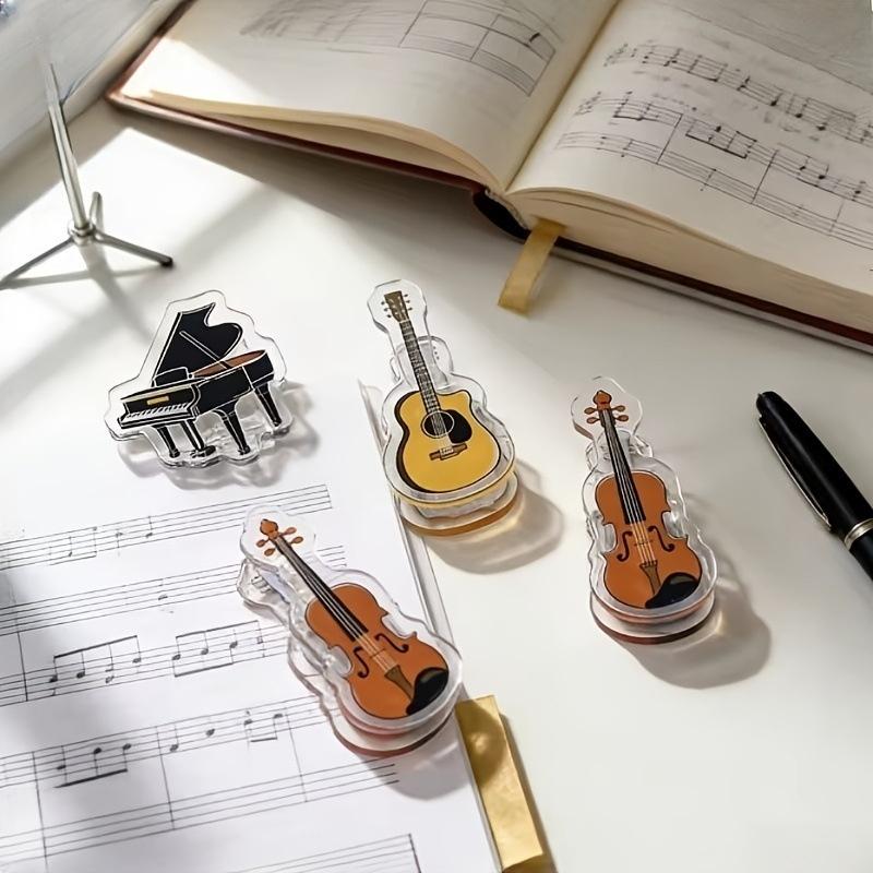 Musical Instrument Coloring Pages - 5Pcs Music Clip Mini Clip Acrylic