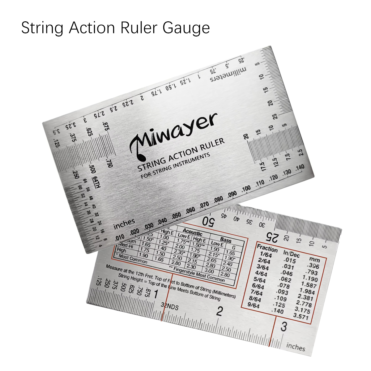 Musical Instrument Banjo - Miwayer Multi-instrument String Action Ruler, Practical