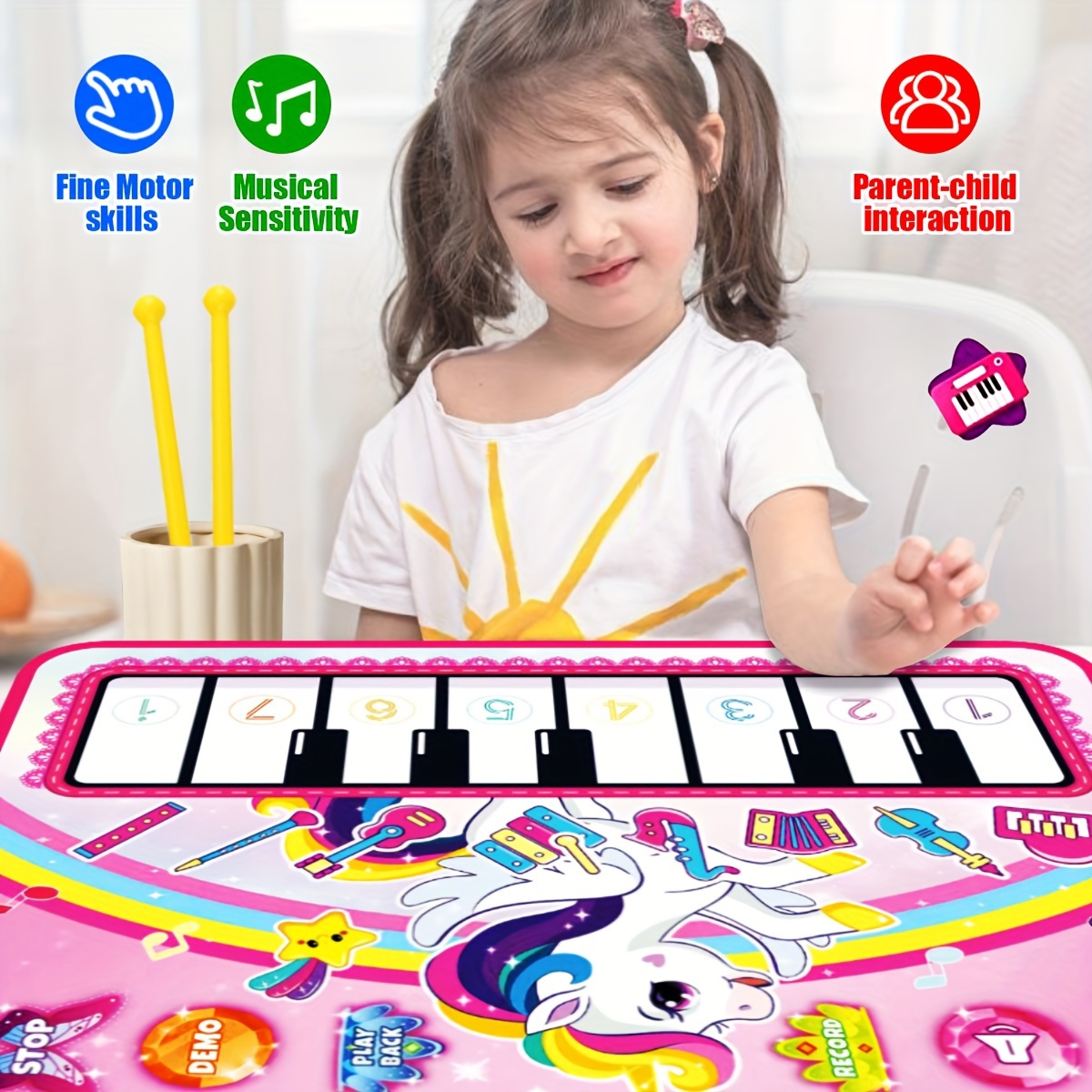 3 In 1 Music Sensory Play Mat  - مراجعة Musical Instrument No Touch وسعره