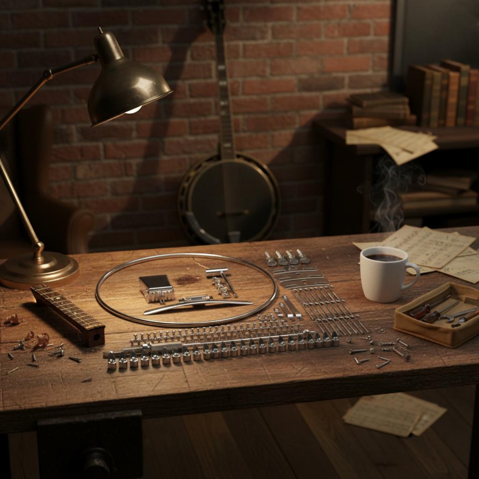 Banjo Repair Set Sturdy Metal  - مراجعة Musical Instrument Banjo وسعره