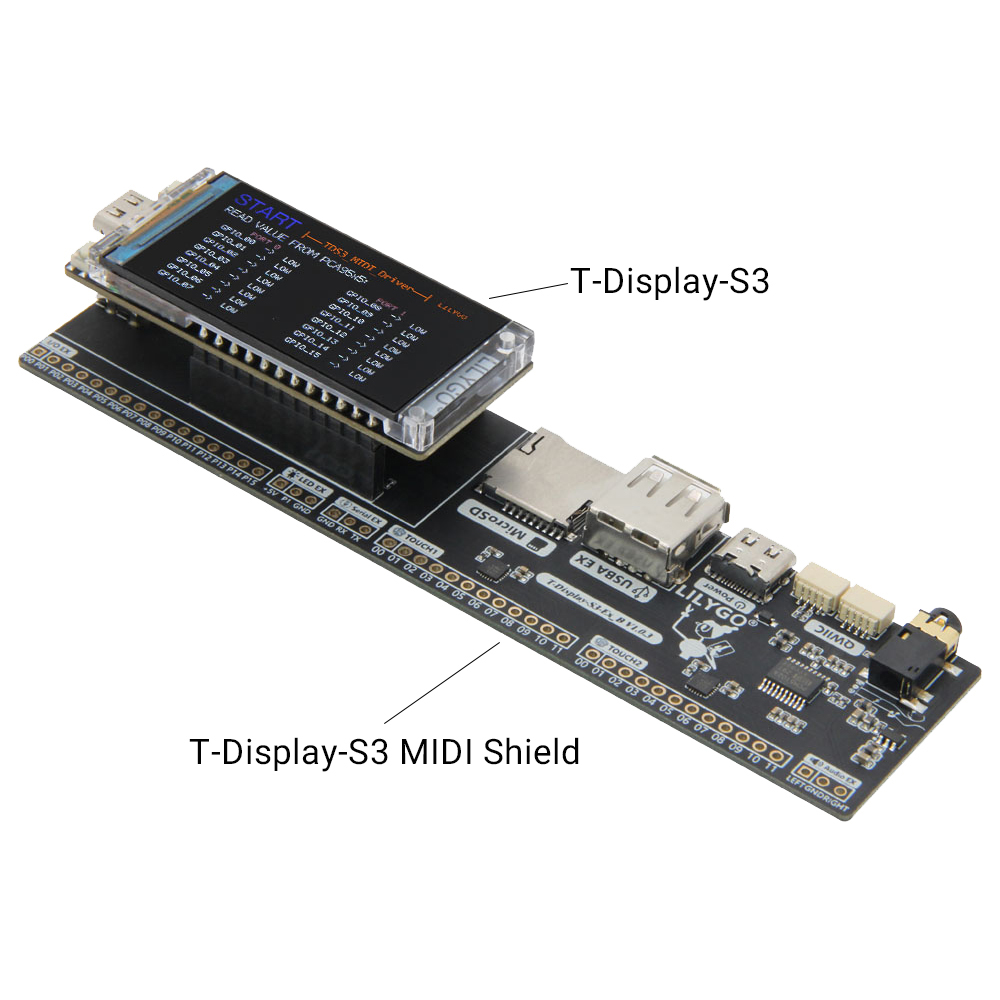 T-Display-S3 MIDI Shield Devel - مراجعة Musical Instrument Digital Interface (Midi) وسعره