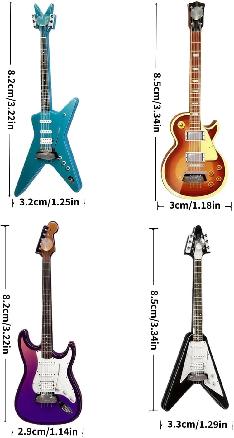 4 Pcs Guitar Fridge Magnets, M - مراجعة Musical Instrument Images وسعره
