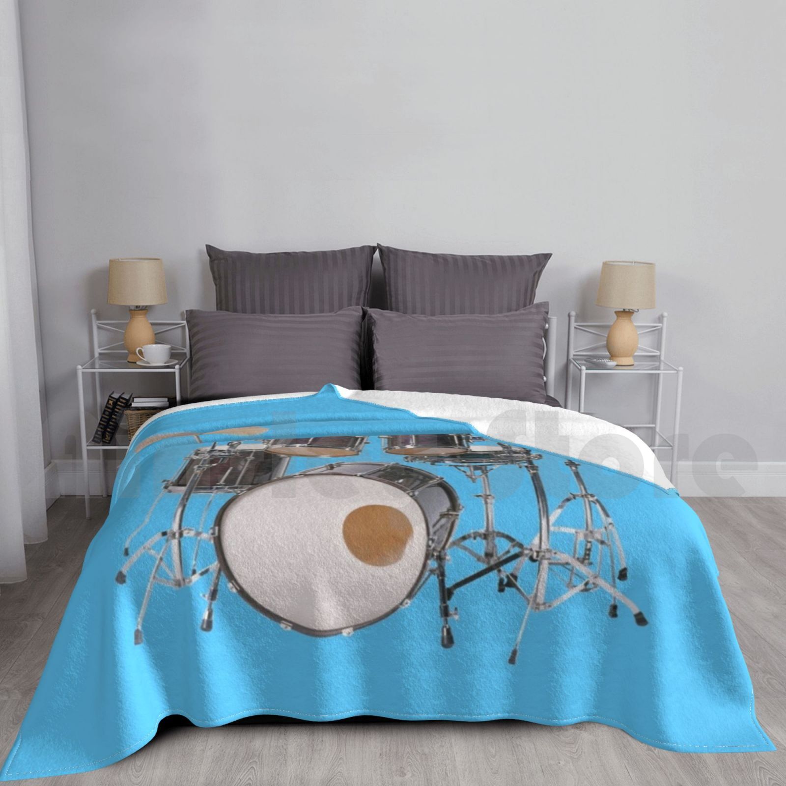 Drums Illustration Blanket Fas - مراجعة Musical Instrument Images وسعره