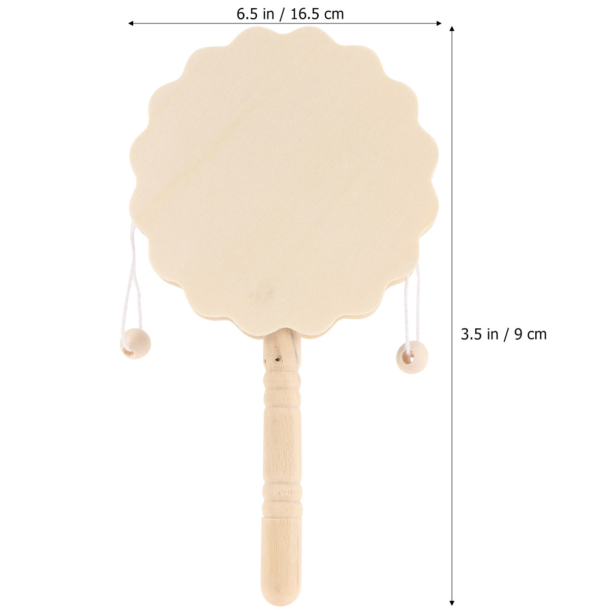 5Pcs A Drum Shaped Rattle Wood - مراجعة Musical Instrument For Toddlers وسعره