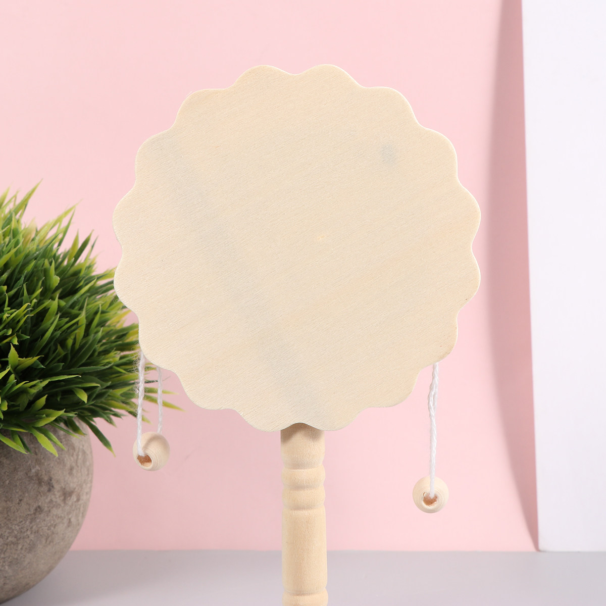 5Pcs A Drum Shaped Rattle Wood - مراجعة Musical Instrument For Toddlers وسعره