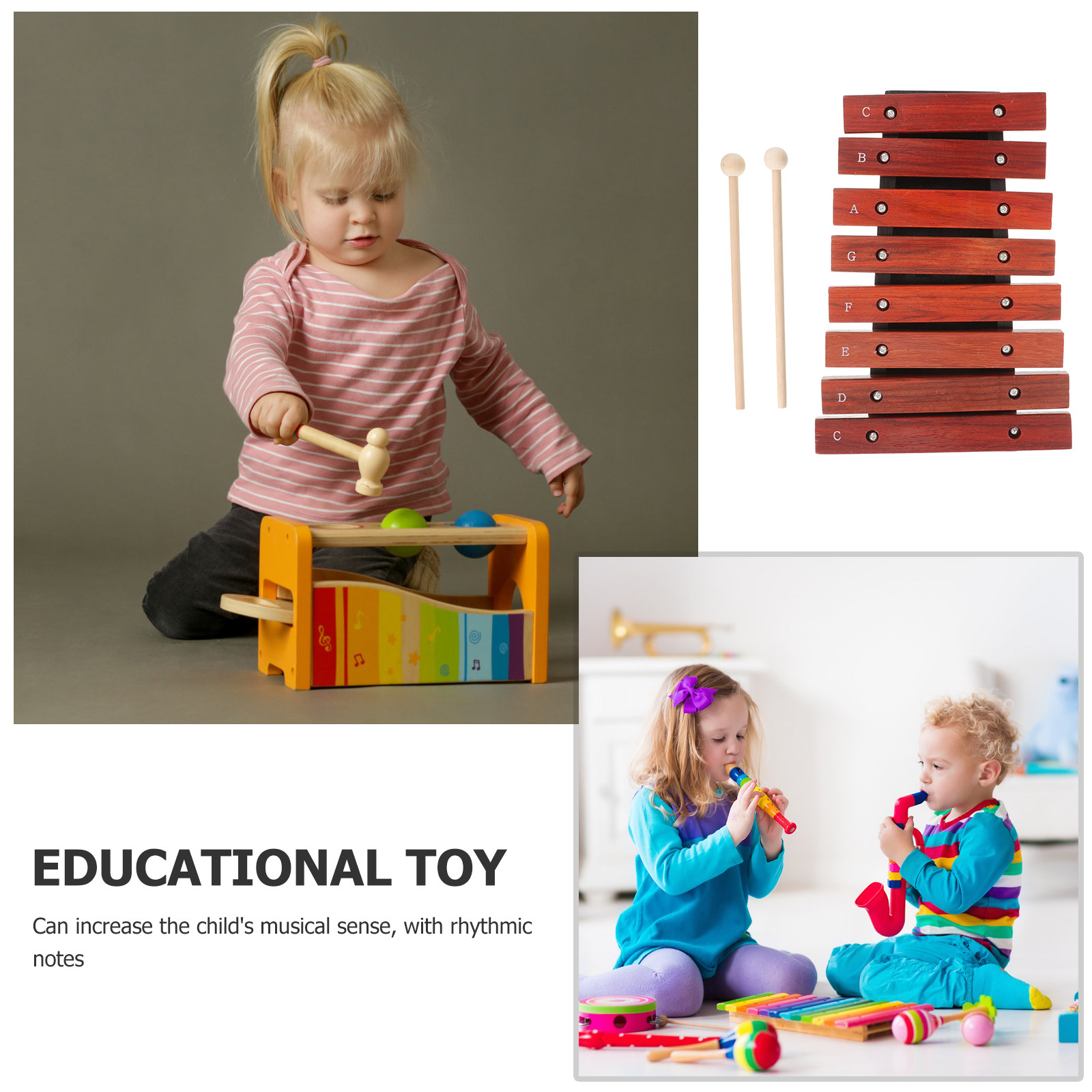 8-Note Wooden Xylophone Lightw - مراجعة Musical Instrument For Toddlers وسعره
