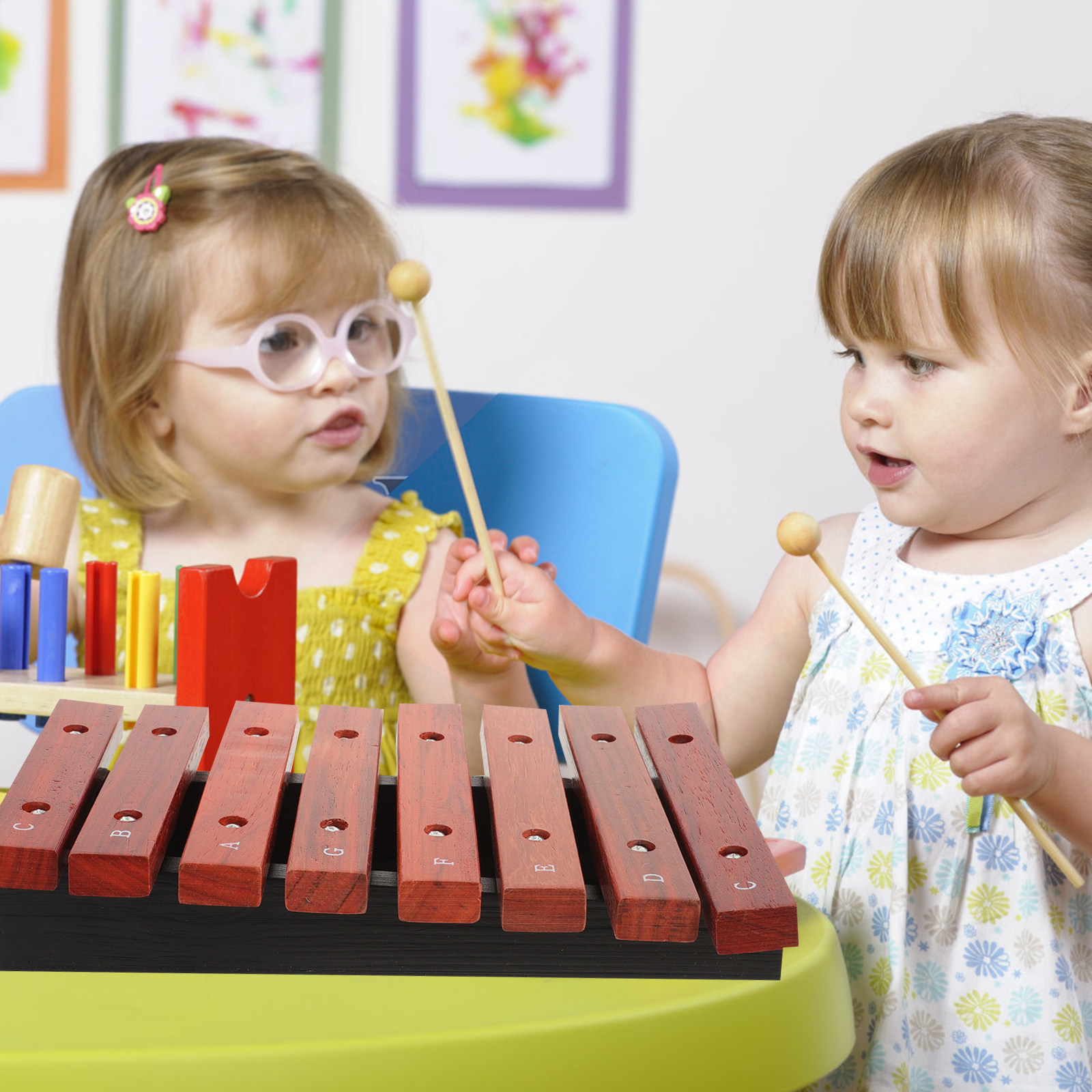 8-Note Wooden Xylophone Lightw - مراجعة Musical Instrument For Toddlers وسعره