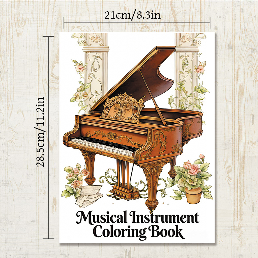 Vintage Grand Piano Musical In - مراجعة Musical Instrument Coloring Pages وسعره