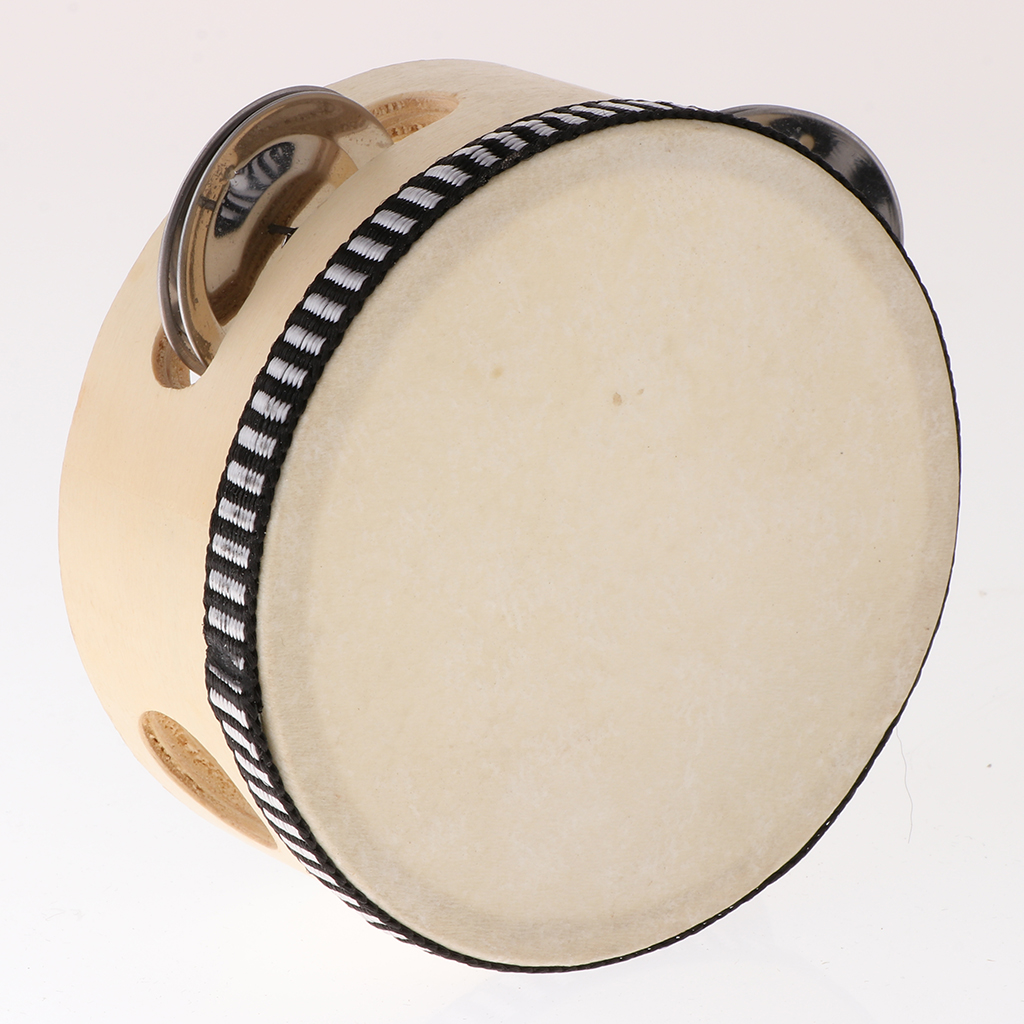 4/6inch Hand Held Wooden Tambo - مراجعة Musical Instrument For Toddlers وسعره