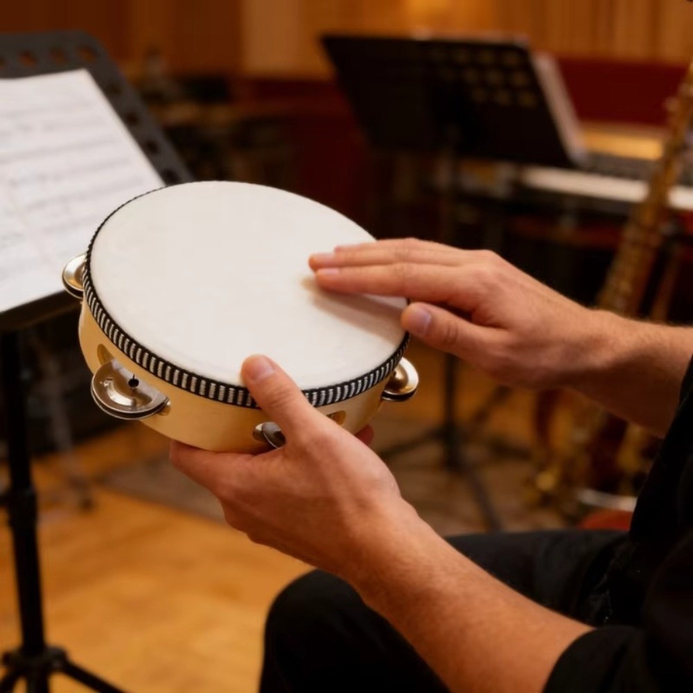 4/6/8/10 Inch Hand Held Drum W - مراجعة Musical Instrument For Toddlers وسعره