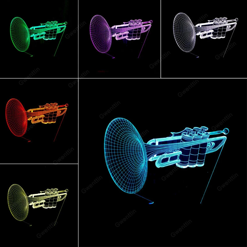 3D Illusion Night Light Led US - مراجعة Musical Instrument No Touch وسعره
