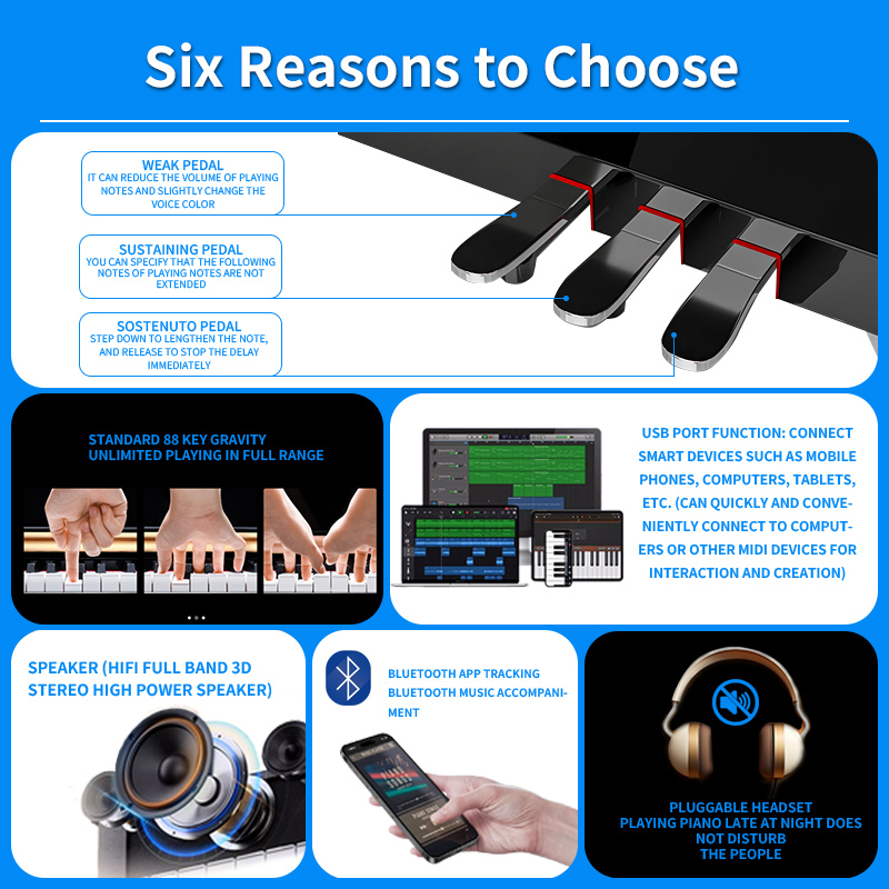 Portable Digital Piano 88 Key  - مراجعة Musical Instrument No Touch وسعره